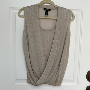 White House/Black Market Metallic top M. EUC